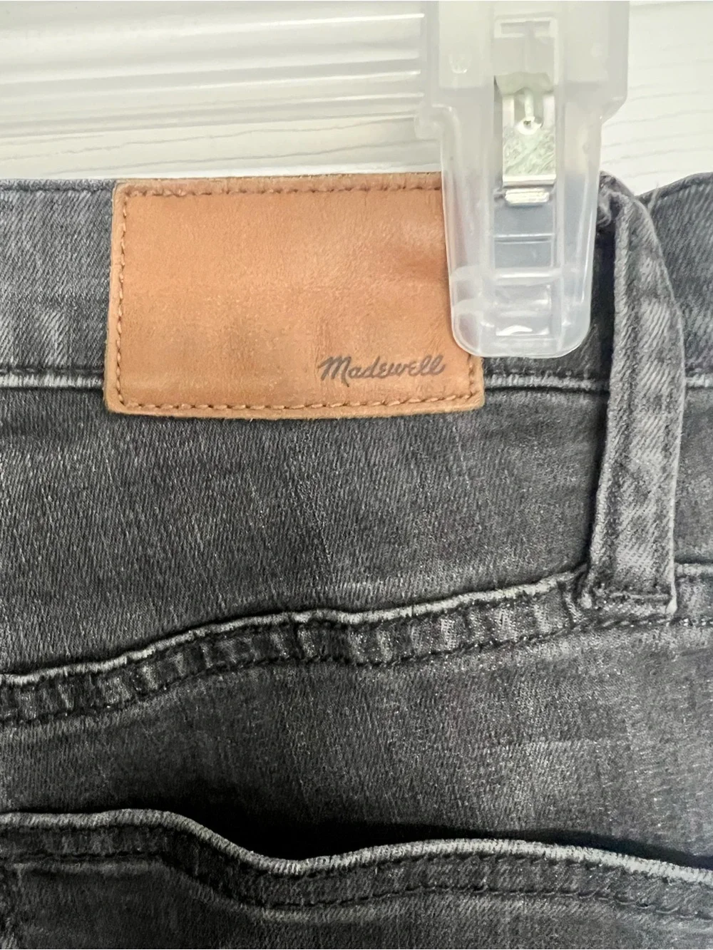Madewell Washed Black High-Rise Jeans with Button-Fly